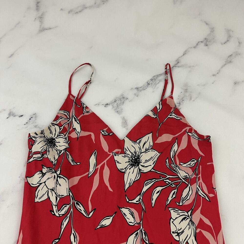 Rag and Bone Womens Mallory Slip Dress Size 4 Red Black Floral Silk Blend - Picture 2 of 11